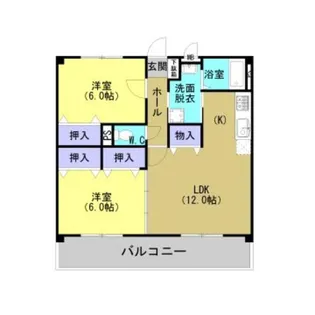 パークサイド山ノ内A【302号室】の間取り