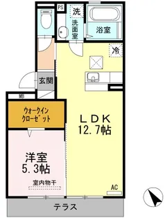 エクセル大窪【3階】の間取り
