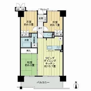 サーパス平成第2【0808号室】の間取り