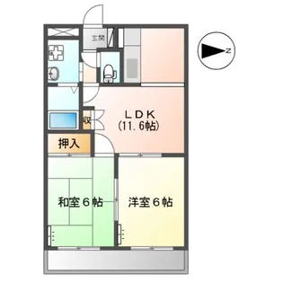 グリーンヒル壱番館【105号室】の間取り