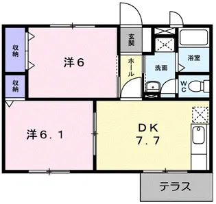 アーバンウエストⅢ【1階】の間取り