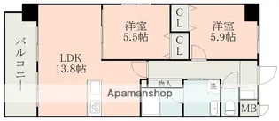 サムティ西熊本【4階】の間取り