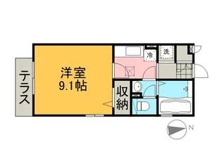 ロイヤルコーポ井芹【1階】の間取り
