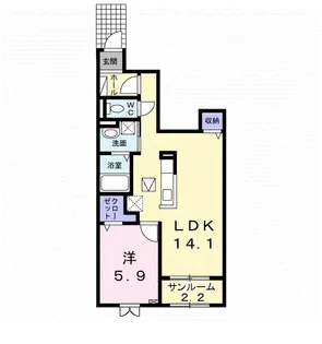 メゾン・ド・ショコラ【1階】の間取り