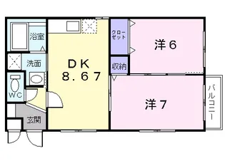 クアトロ【2階】の間取り