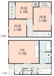 14TH AVENUE D棟【1階】の間取り