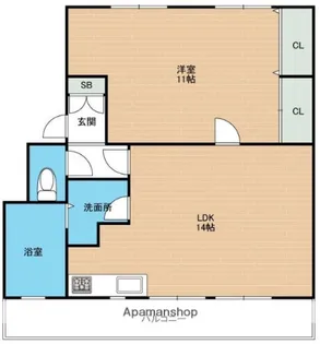 ライフヴィレッジ田迎Ⅲ【3階】の間取り