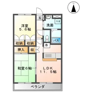 ベルビューハイム【2階】の間取り