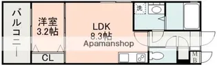 ラフレシーサ熊本駅東【4階】の間取り