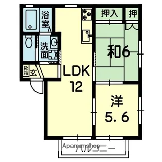 ウエストビュー【2階】の間取り