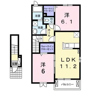 HAPPINESS UTO Ⅲ【2階】の間取り