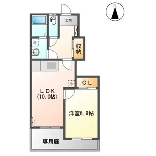 アクアB棟【1階】の間取り