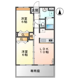 モンクール【1階】の間取り