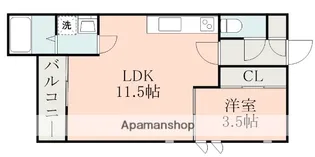 GRANDTIC 坪井【1階】の間取り