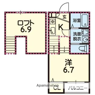 ステラ熊本駅南【103号室】の間取り