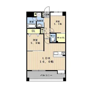 LIBTH平成タワー【7階】の間取り