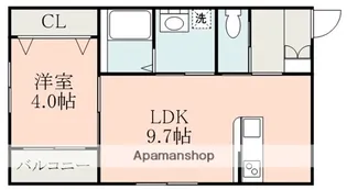ラ・ポルテ嘉島【1階】の間取り