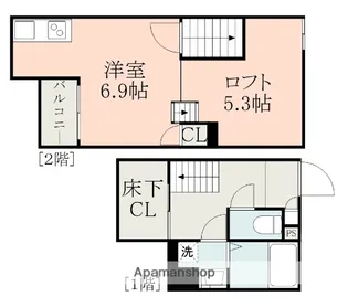 ADC南熊本ALIVE【2階】の間取り