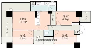 アルファステイツ熊本駅東【4階】の間取り