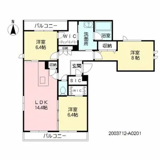 K&Mフォレストガーデン【2階】の間取り