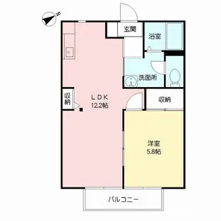 シャーメゾン不知火【202号室】の間取り