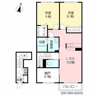 フォレナミユキ A棟【2階】の間取り