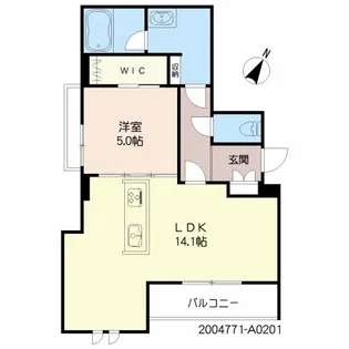 ベレオ水前寺【201号室】の間取り