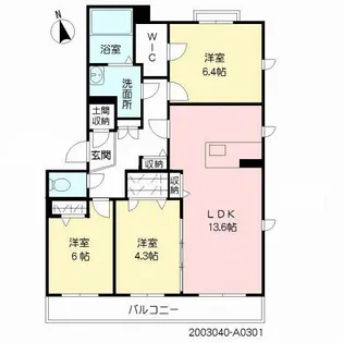 グラード【3階】の間取り