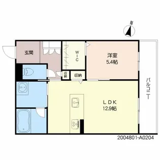 シャーメゾン湖東グランデ【2階】の間取り