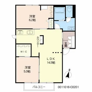 グランデージ・オヌキ C棟【2階】の間取り