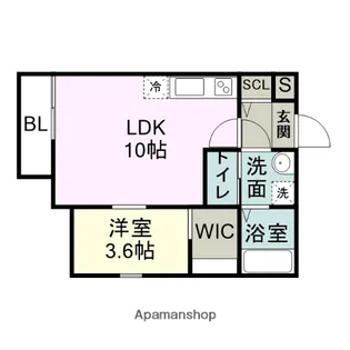 ラルーチェ松橋駅前【101号室】の間取り