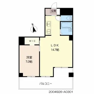 アプリーレ京町【3階】の間取り