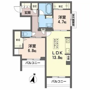 PARADISO琴平【4階】の間取り