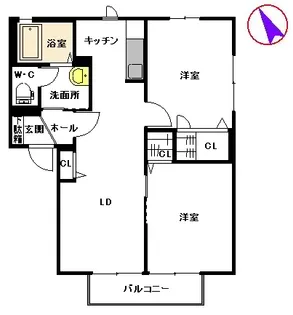グリーンゲイト Ⅰ棟【2階】の間取り