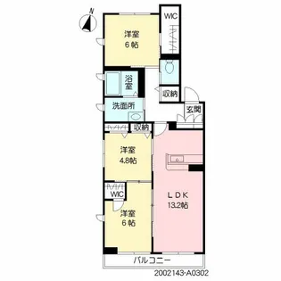 グラン フルール【3階】の間取り