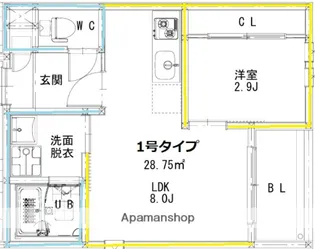R-smart熊大病院A【2階】の間取り