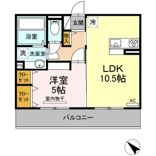 エスポワールヴィラ A【3階】の間取り