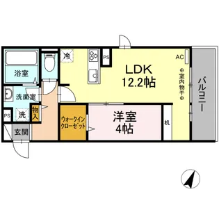 アルバルーチェ黒髪【3階】の間取り