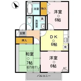 ヴィラクレスト A棟【2階】の間取り