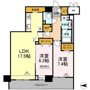 D’プレイス 九品寺【10階】の間取り