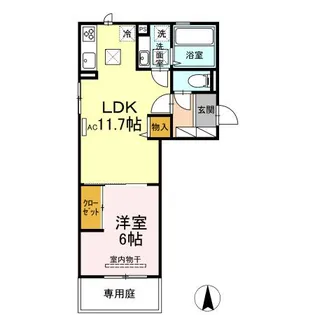 グランフォレMⅡ【1階】の間取り