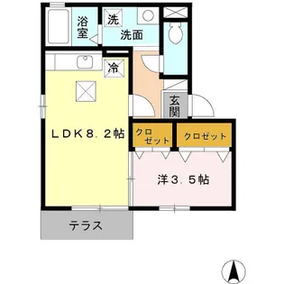 メゾン南本荘【1階】の間取り