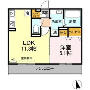 エスポワール松橋Ⅱ【2階】の間取り