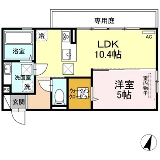 ハウスとりみゆ【1階】の間取り