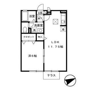 シャンレザン【1階】の間取り