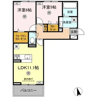 ランドマーク【2階】の間取り