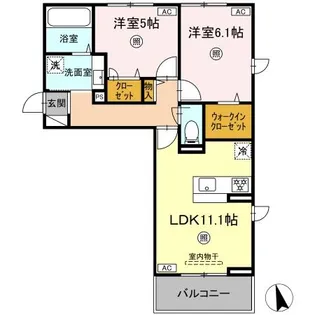 ランドマーク【3階】の間取り