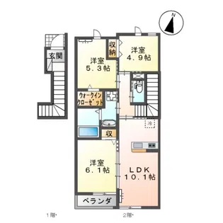 CANON【2階】の間取り