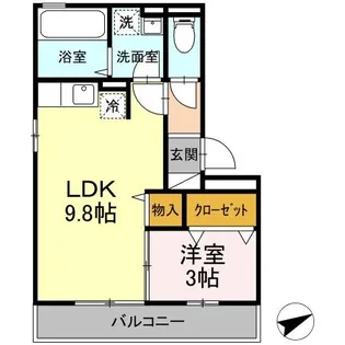 寺原サンハイツⅡ【1階】の間取り