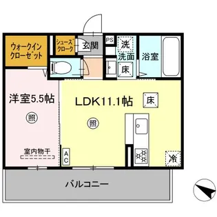 パーチェ御幸【1階】の間取り